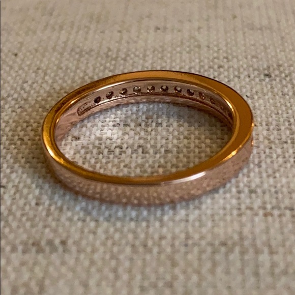 CZ "rose" gold-tone band - Picture 3 of 3